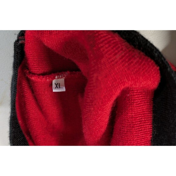 Talbots Sweater Jacket Blazer Red With Black Trim Gold Buttons V-neck XL - Picture 6 of 7